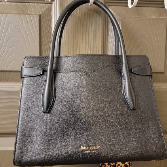 SOLD Kate Spade Black Tote with Gold Detail - Picture 2 of 6